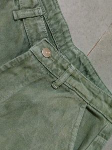 Green Cargo Jeans Only One Time Used