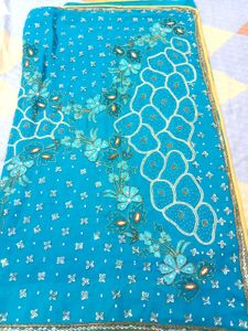 Full Embroidered Saree For Festival