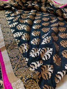 Beautiful Combination ❤️ Saree No Blouse