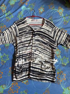 Short Sleeve Belted Shrug