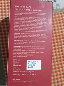 mCaffeine Sweet Escape Perfume Body Lotion