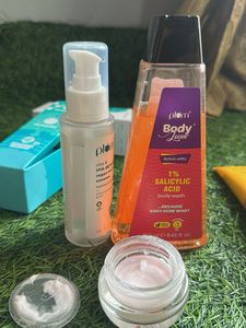 combo of serum, sunscreen, eyecream