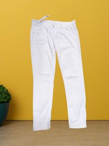 L@77 Size-34 White Skinny Jeans