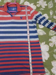 Striped Long Sleeve Polo Shirt