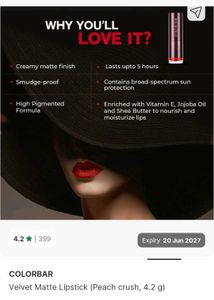 Colorbar Velvet Matte Lipstick