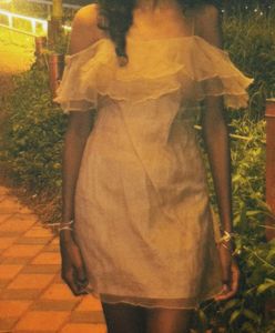 Elegant Off-Shoulder Gold Mini Dress