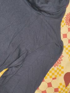 Navy Blue Turtleneck Top