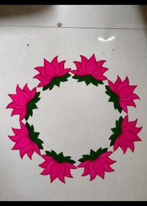 Lotus ready rangoli