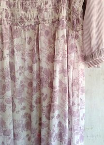 Lavender Stripe &amp; Floral Dress