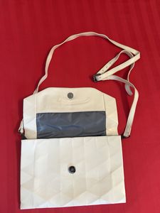 White Geometric Clutch Bag
