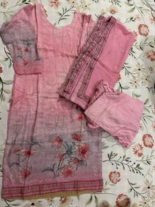 Pink Floral Print Salwar Kameez