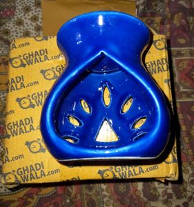 Blue Ceramic Aroma Candle Diffuser Oil (Pack Of 2)