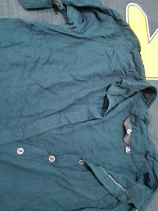 woman's Green Button-Up Shirt