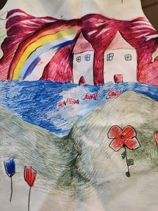 🌸 Dreamy Landscape Print Dress for Girls 🌸