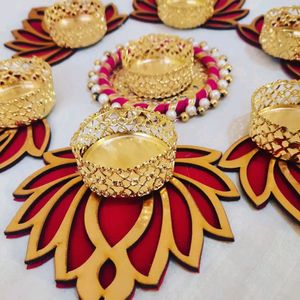 Lotus Diya Rangoli