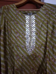 Green Strips Kurta Set 💚