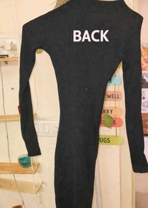Black knit bodycon dress 👗