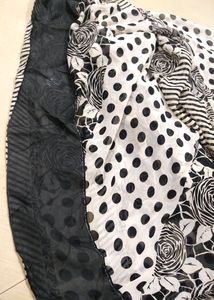 Polka Dots + Floral Saree