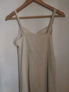 Beautiful Cream Mini Dress With Side Slits