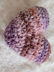 Crochet Heart Shaped Pillow