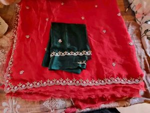 Elegant Red Saree