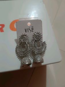 Oxidized Jhumka Earrings