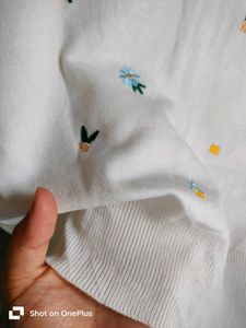 Floral Embroidered Knit Top