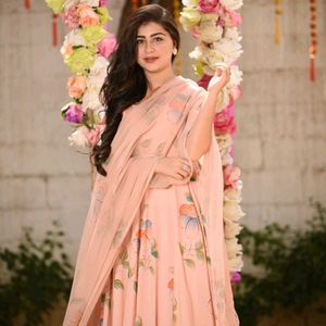 Soft Silk Gown With Dupatta