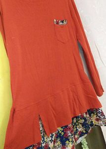 Floral Accent Tunic Top