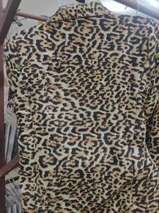 Leopard Print Button-Down Shirt