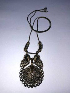 Silver Long Chain With Pendant