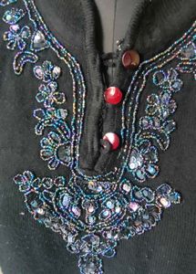 Embroidered Black Kurti