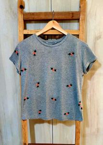 Grey Cotton Top Size-34-36