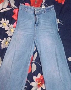 Blue Wide Leg Jeans