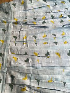 Bird Print Collared Dress