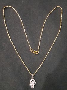 Golden Chain With Ad Pendant