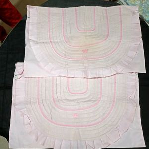2 Pink Pillow Cover Set