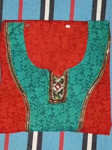 Red Cotton Kurti