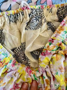 Trendy Yellow Flowering Skirt