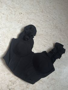 NEWME- Elegant Black Bustier Flat Lay 🖤👗✨