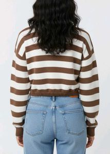 Striped Cropped Pullover Sweater
