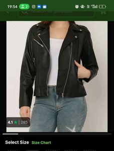 Edgy Black Faux Leather Jacket