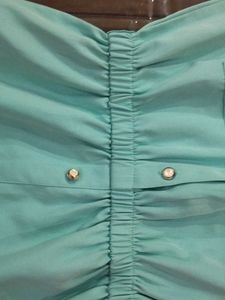 Vintage Turquoise Button-Down Dress