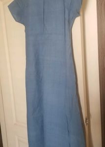 Blue Embroidered Dress