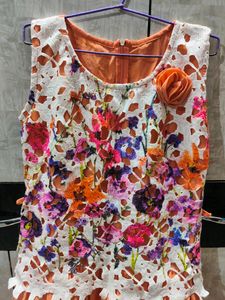 Peach Flared Dress🧡