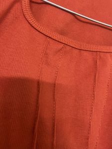 Rust Long Sleeve Crop Top