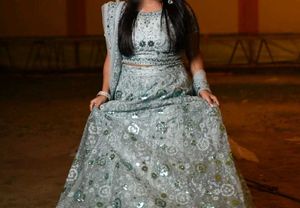 Crop Top Lahenga Set With Dupatta