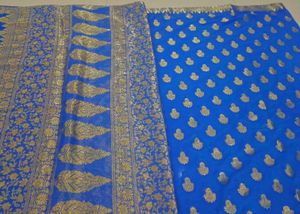 Blue pattu saree