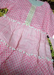 Pink Ethnic Dress With Dhoti Pants💕
