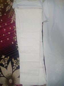 White Chickencary Kurta Set